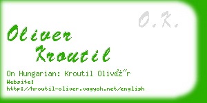 oliver kroutil business card